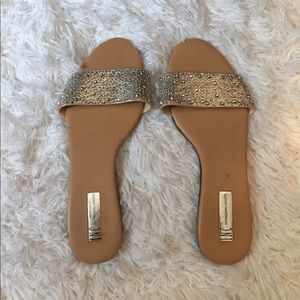 INC rhinestone studded sandals